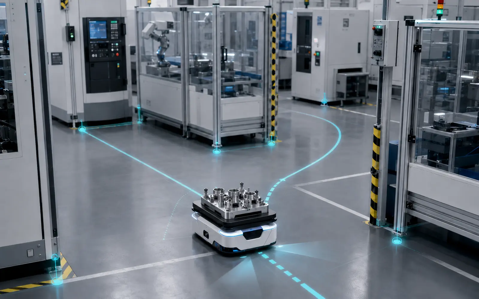 AMR navigation using 3D depth sensing in an industrial manufacturing environment