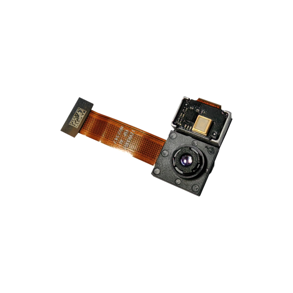 X-D450 embedded 3D iToF camera module with ribbon cable on white