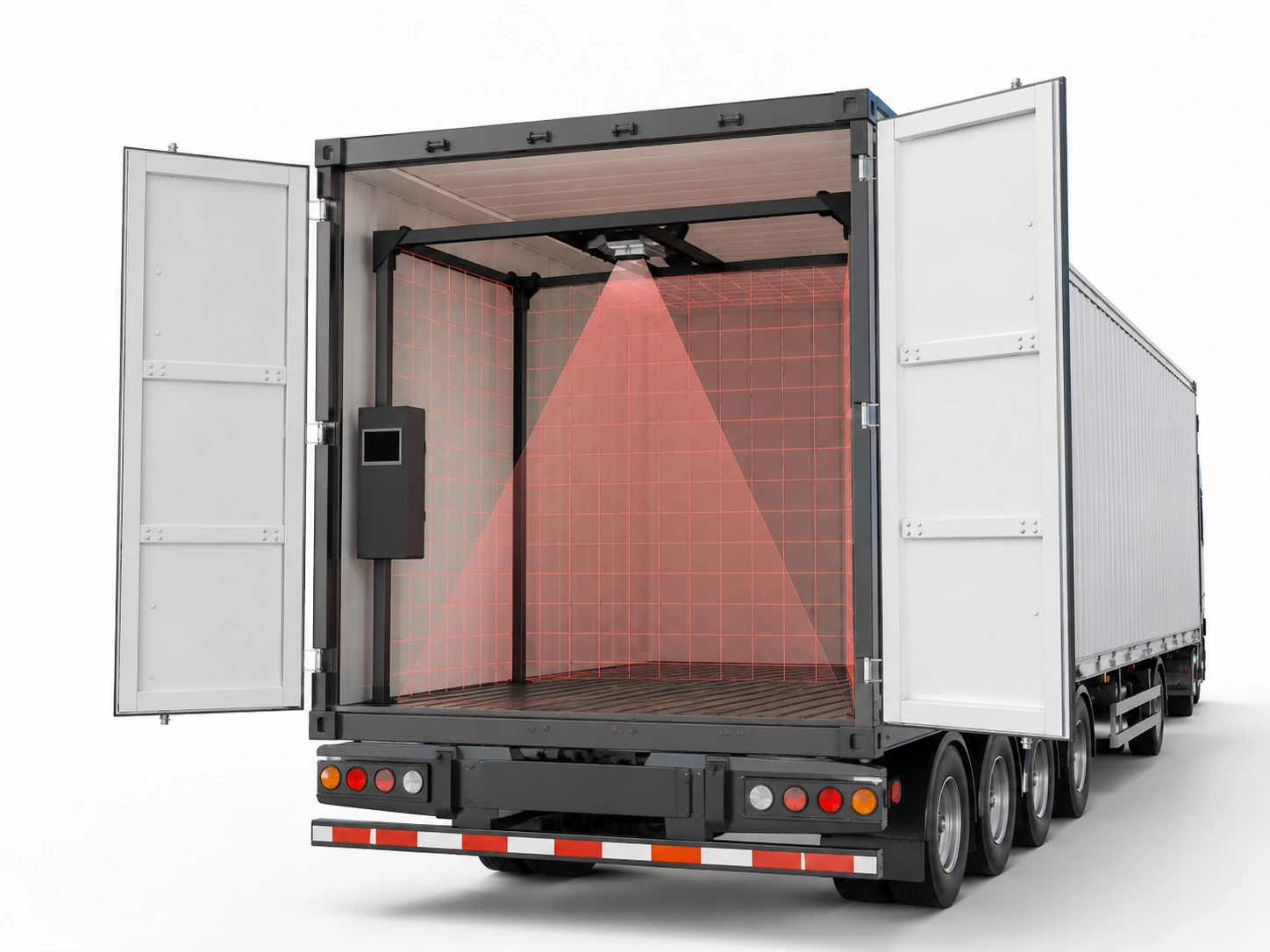 3D vision system measuring the available loading space inside a cargo truck