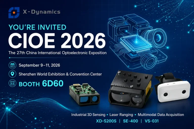 X-Dynamics CIOE 2026 invitation featuring the XD-S200S, SE-400 and VS-031 at Booth 6D60