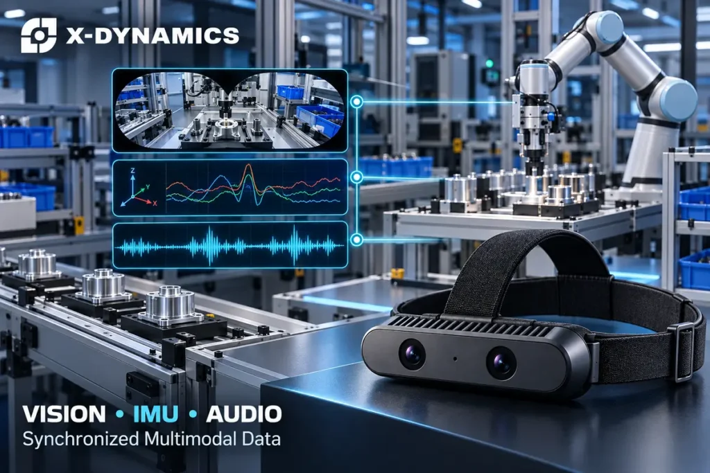 VS031 multimodal data acquisition terminal in an industrial robot training application